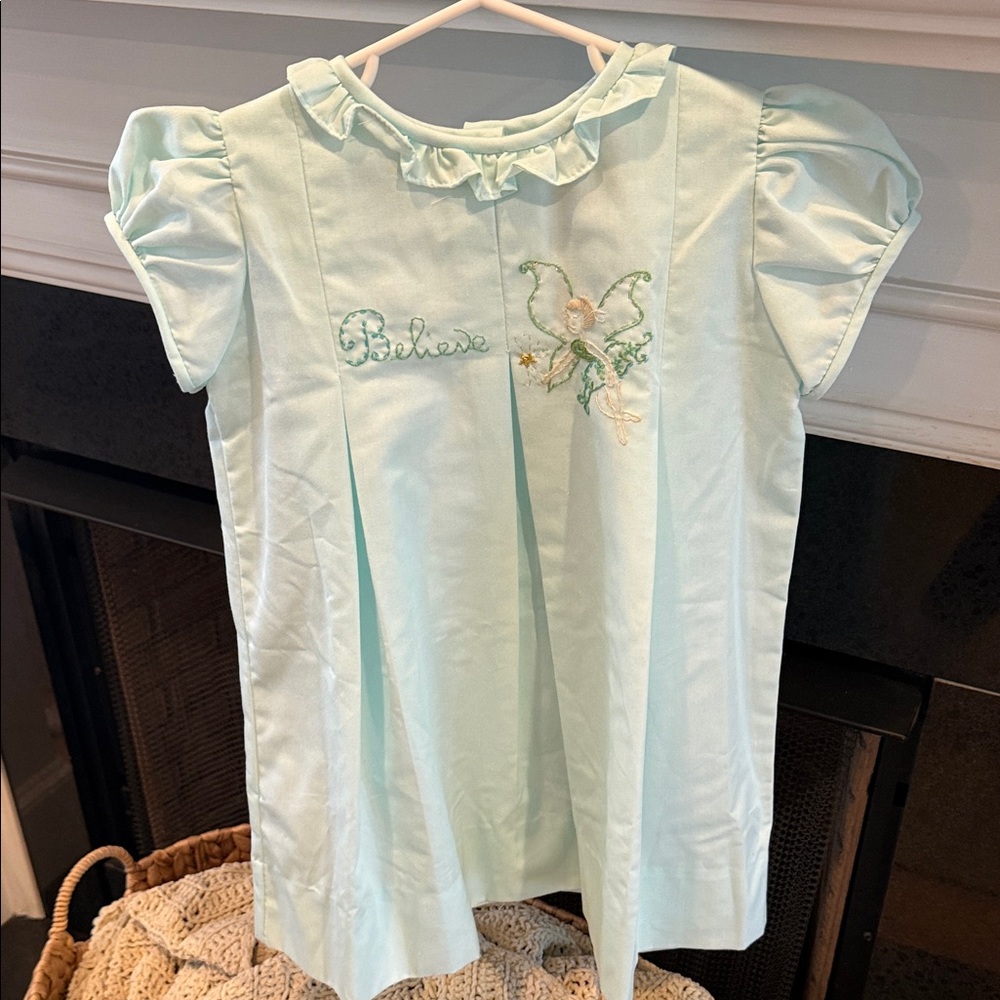 The Proper Peony NWT Light Mint Green 'Believe' Tinker bell Short Sleeve Dress